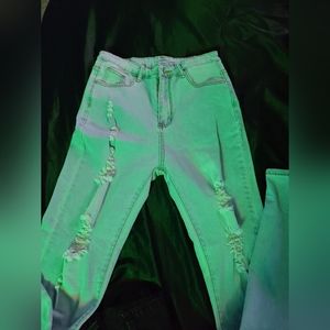 Ripped jeans high waist